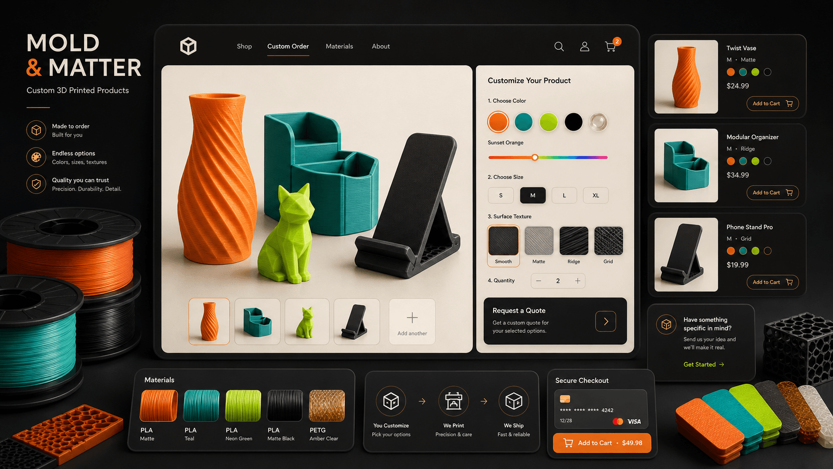 Mold & Matter - 3D Printing E-commerce
