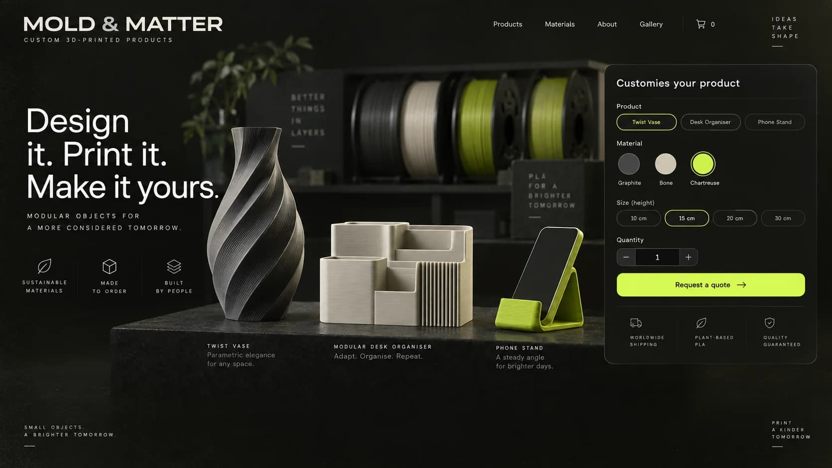Mold & Matter - 3D Printing E-commerce product preview