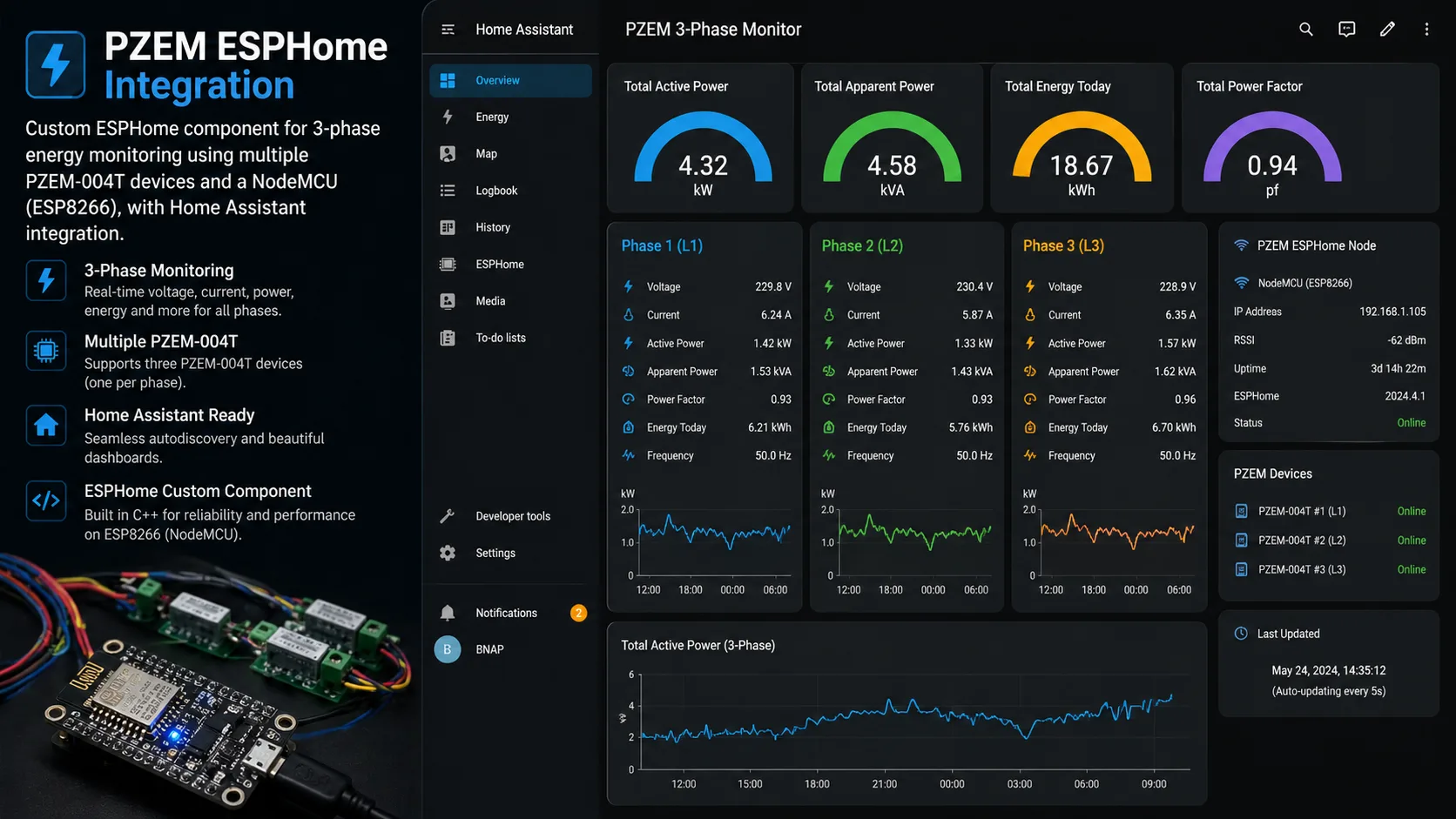 PZEM ESPHome Integration